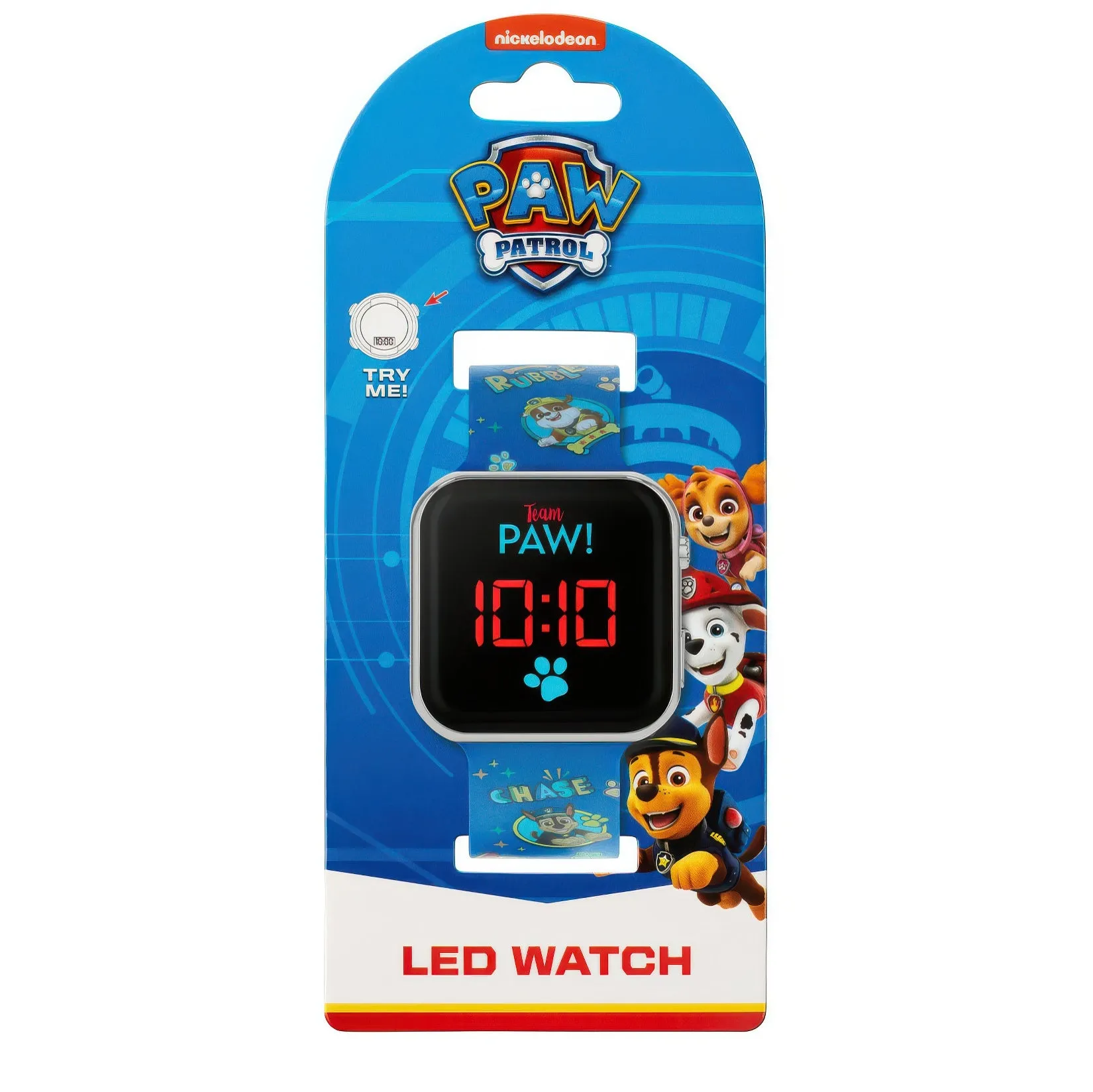 PAW Patrol Blue Silicone Strap Digital LED Watch