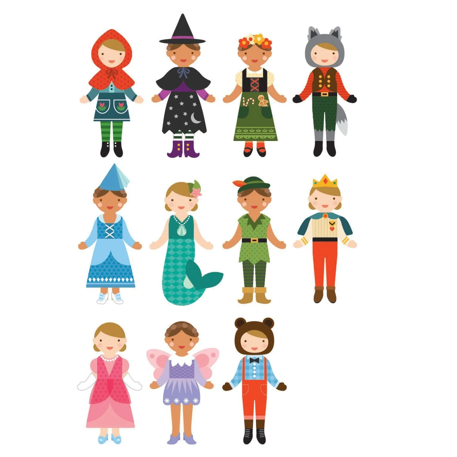 Petit Collage Magnetic Dress-Up - Fairy Tales