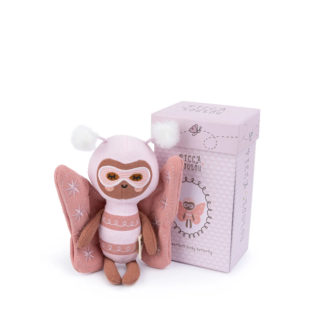 Picca Loulou Powerfluff Becky Butterfly Pink In Giftbox - 18cm