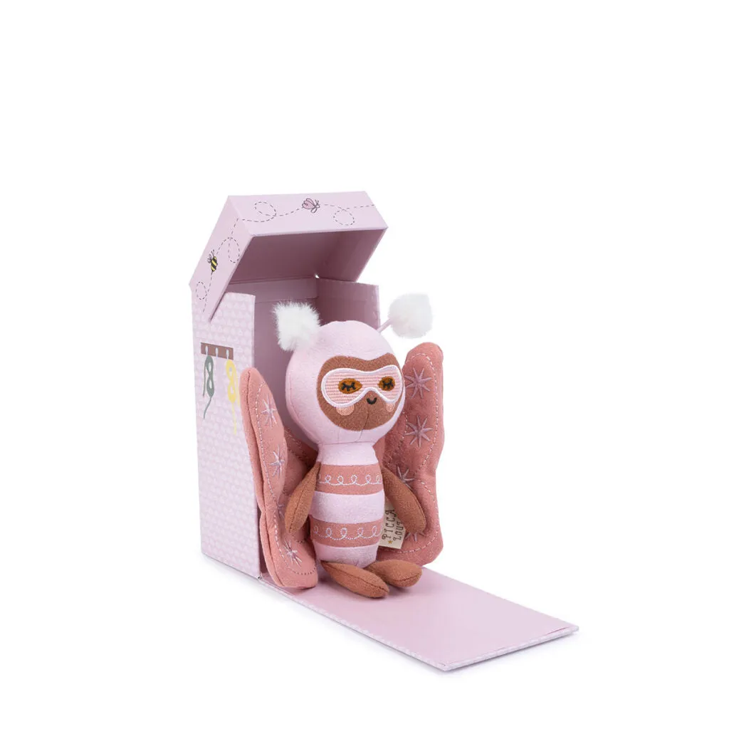 Picca Loulou Powerfluff Becky Butterfly Pink In Giftbox - 18cm