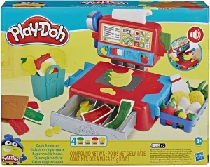 Play-Doh Cash Register Toy for Kids 3 Years and Up with Fun Sounds, Play Food Accessories