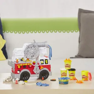 Play-Doh Wheels Fire Truck Toy - Creative Fire Rescue Playset for Kids 3 