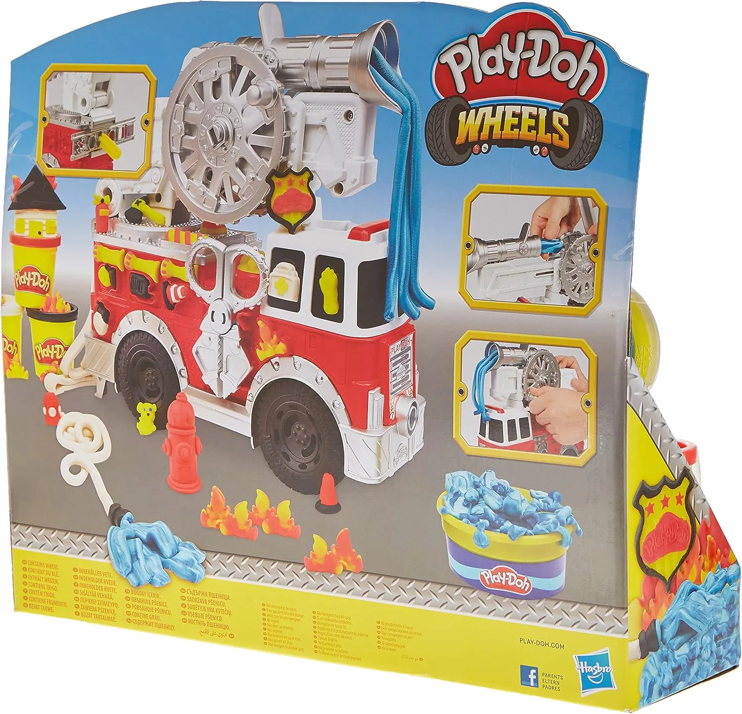 Play-Doh Wheels Fire Truck Toy - Creative Fire Rescue Playset for Kids 3 