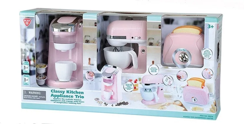 Playgo Toys Ent. Ltd. Classy Kitchen Appliance Trio Pink