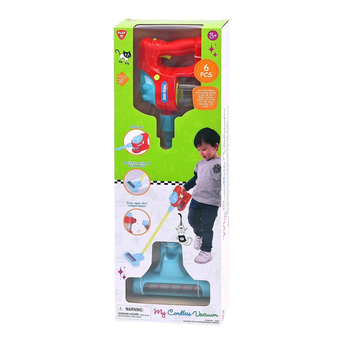 Playgo Toys Ent. Ltd. Cordless Vacuum 6 Pack