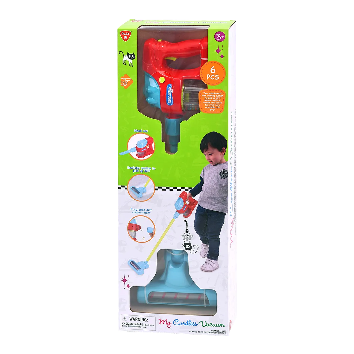 Playgo Toys Ent. Ltd. Cordless Vacuum 6 Pack