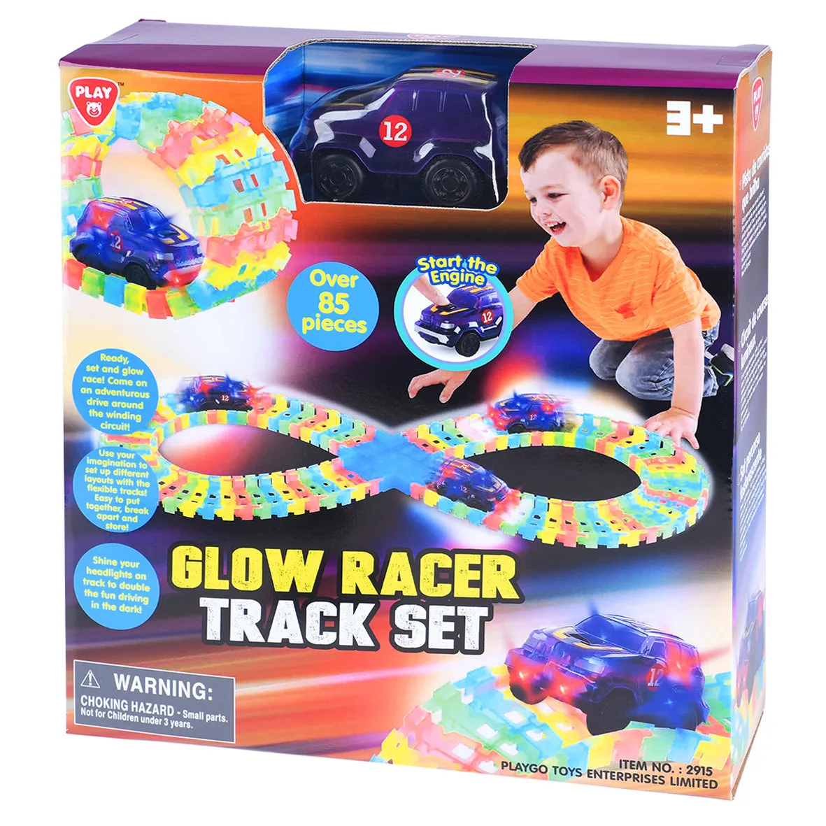 Playgo Toys Ent. Ltd. Glow Racer Track Set