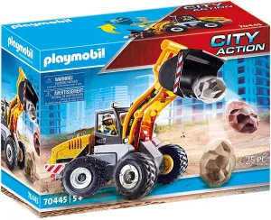 Playmobil 70445 City Action Construction Front End Loader with Movable Bucket, for Children Ages 5 