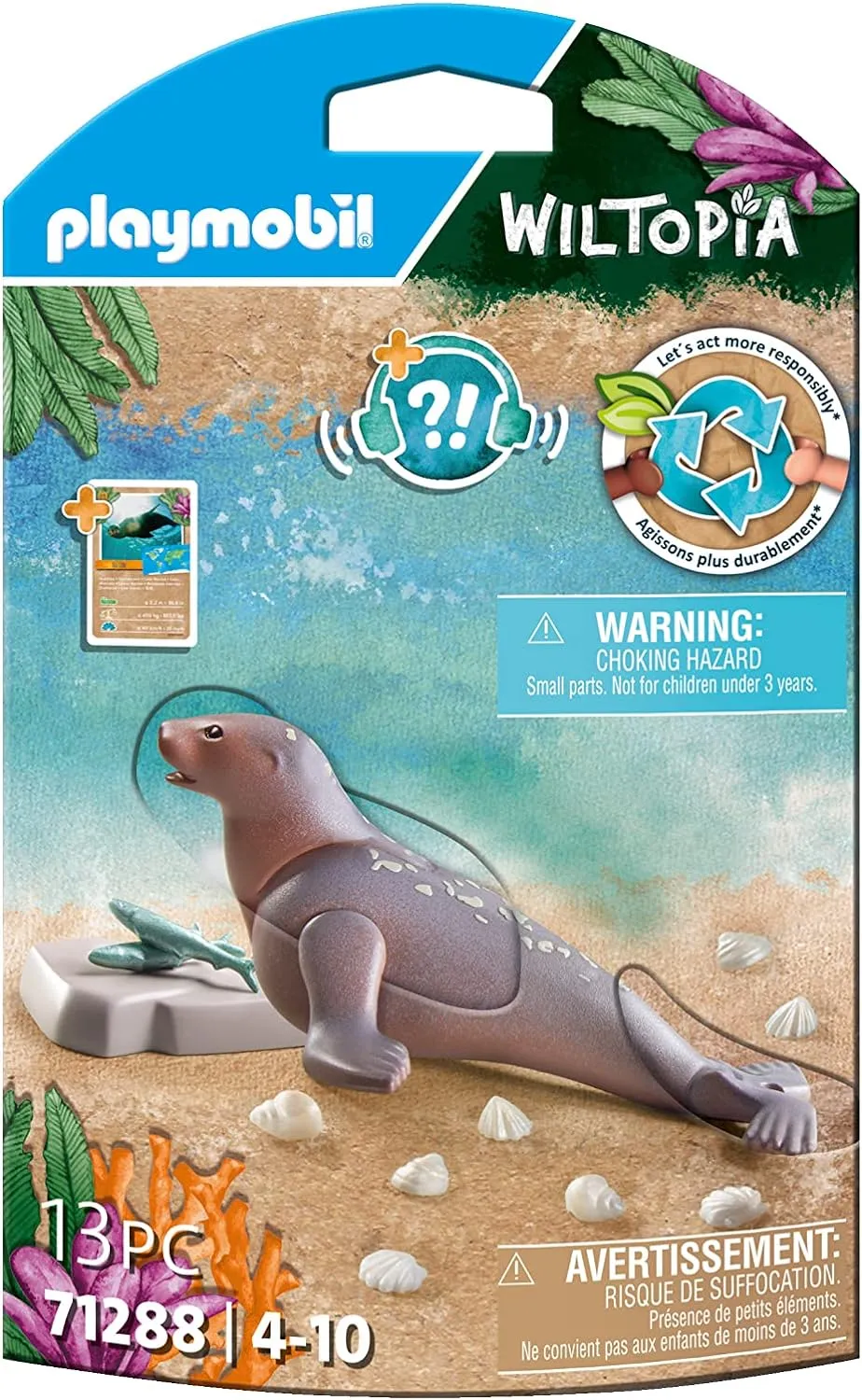 PLAYMOBIL 71288 Wiltopia - Sea Lion Wise - Kids Toys