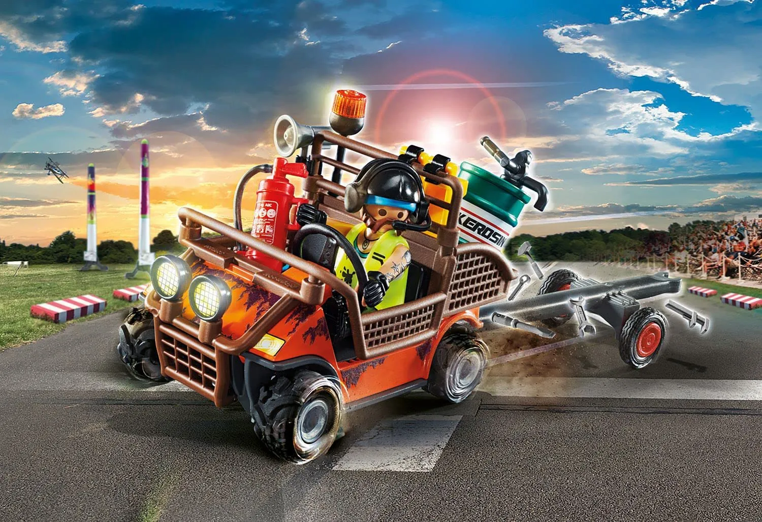 PLAYMOBIL Air Stunt Show 70835 Mobile Repair Service, Repair Vehicle with Mechanic, Toy Car for 5  Year Olds