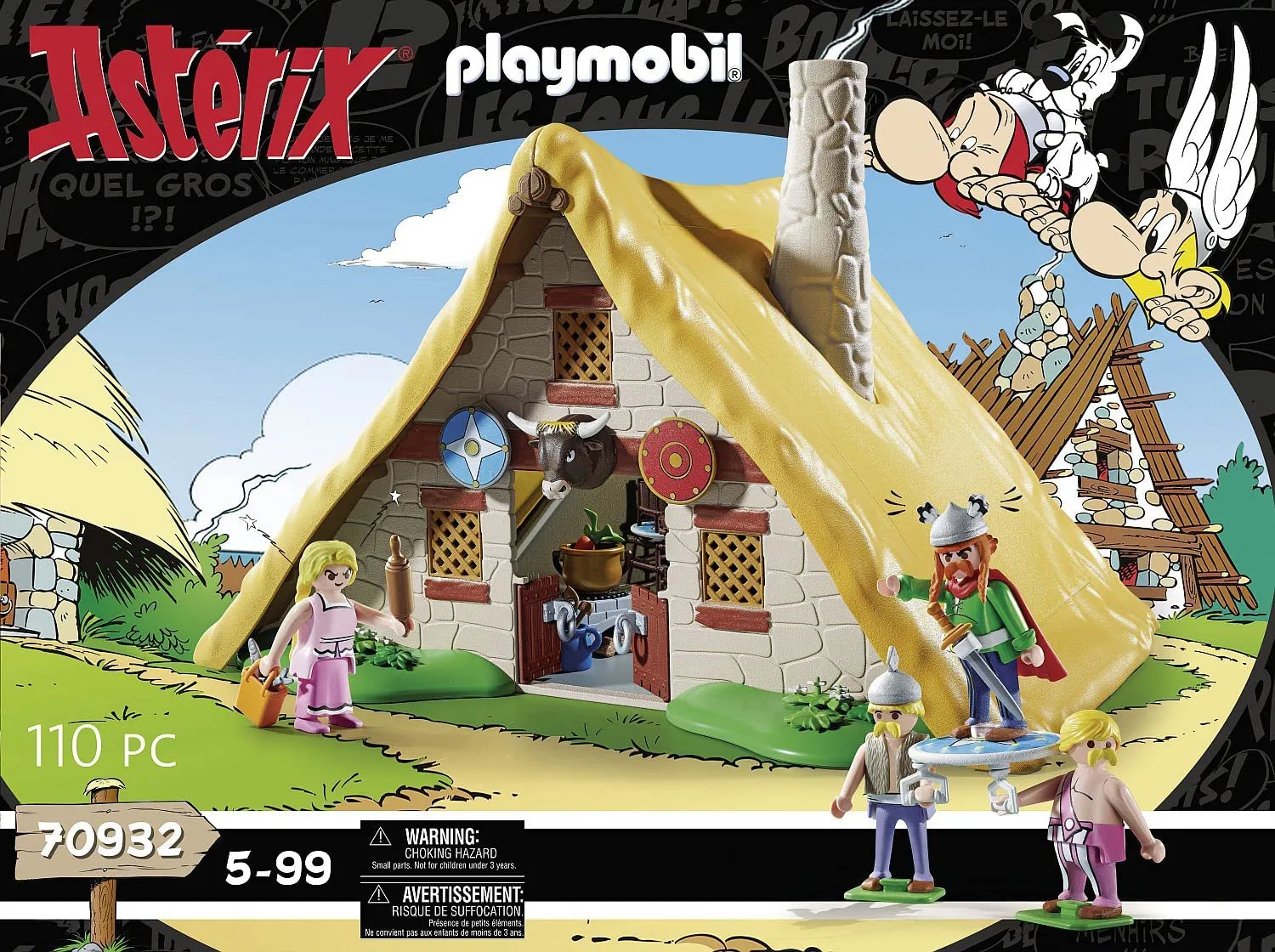 PLAYMOBIL Asterix 70932 Hut of Vitalstatistix, Toy for Children Ages 5 