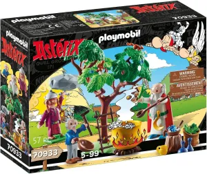 PLAYMOBIL Asterix 70933 Getafix with the Cauldron of Magic Potion, Toy for Children Ages 5 