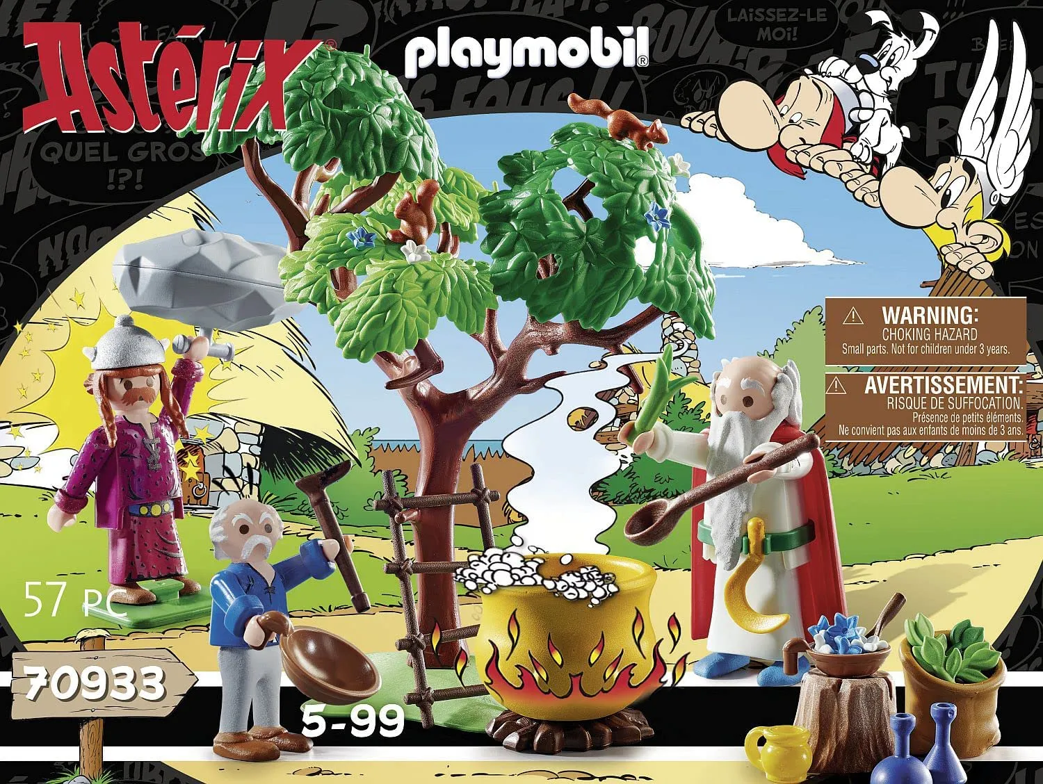PLAYMOBIL Asterix 70933 Getafix with the Cauldron of Magic Potion, Toy for Children Ages 5 