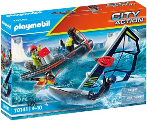 PLAYMOBIL City Action 70141 Sea Rescue: Water Rescue with Dog, For ages 4 