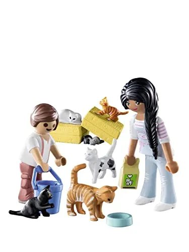 Playmobil Country Cat Family - Sustainable Farm Playset for Ages 4  (71309)