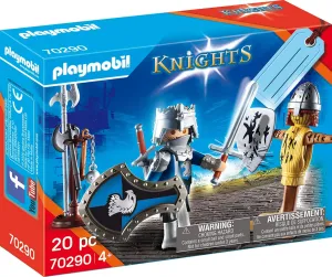 Playmobil Knights 70290 Gift Set with Knight Incl. Gift Tag On The Box, for Ages 4 