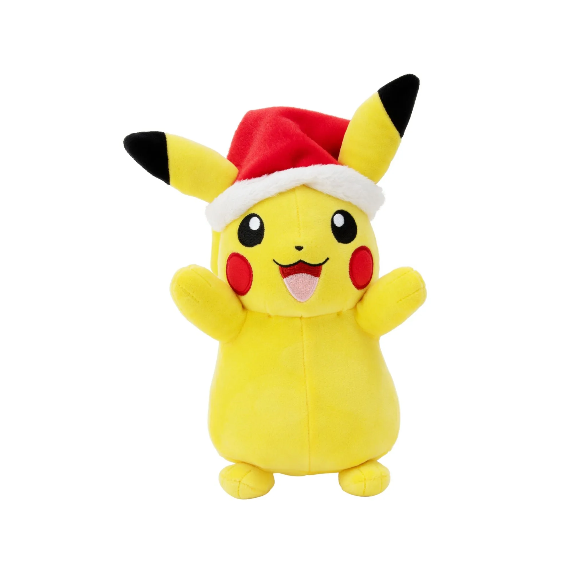 Pokemon Seasonal Holiday 8 Inch Plush - Pikachu With Santa Hat