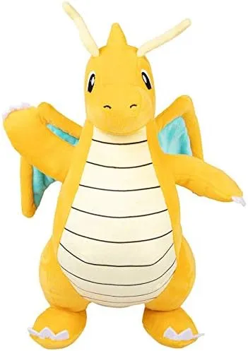 Pokémon Dragonite Plush Toy - 30 cm Cuddly Stuffed Animal for Kids 24 Months 
