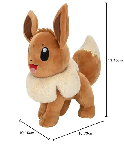Pokémon Eevee Plush - 8-Inch Soft Stuffed Animal for Kids Ages 3 