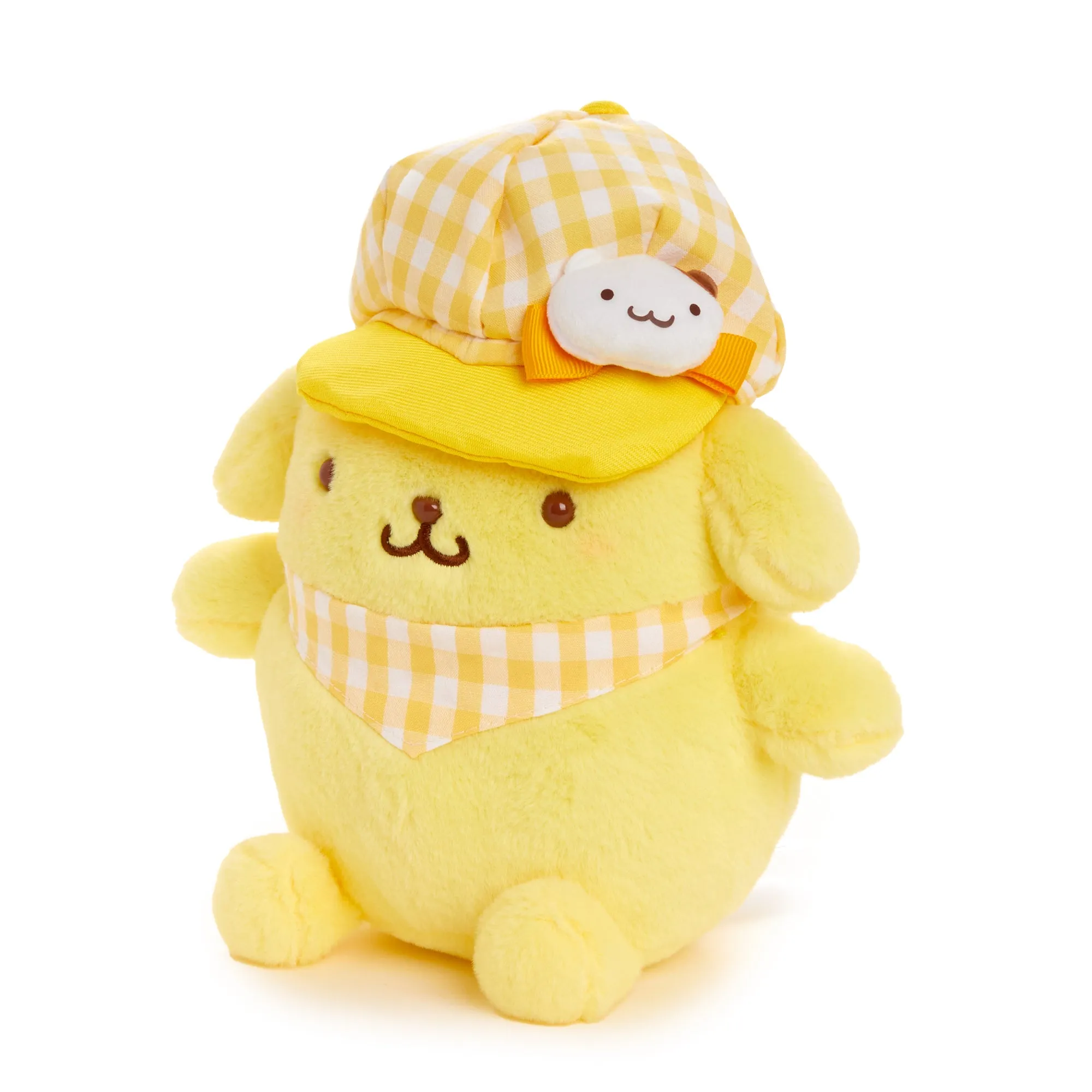 Pompompurin 8" Plush (Gingham Cap Series) SANRIO