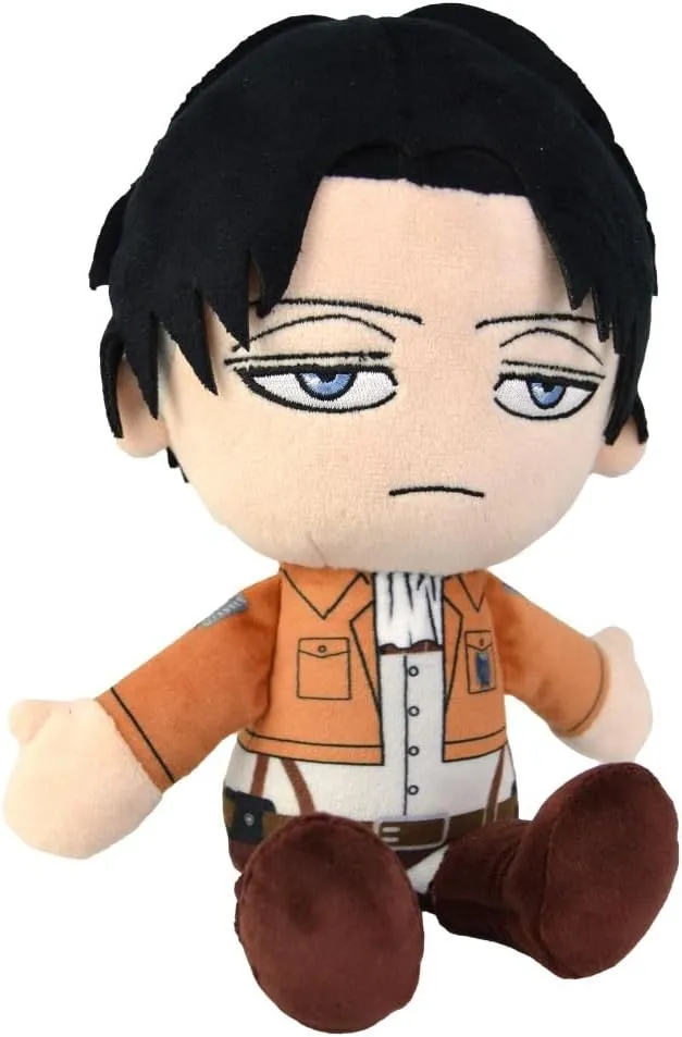 POPBUDDIES Attack on Titan Levi Plush - Officially Licensed 29cm Stuffed Toy for Ages 12 