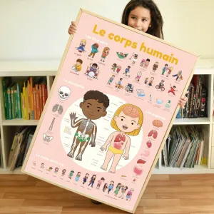 Poppik Discovery Human Body Educational Poster with 49 Stickers
