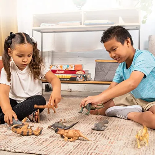 Prextex Realistic 10-inch Dinosaur Figures - 12-Pack Assorted Dinos for Kids Ages 3  (YOUXIN TOYS FACTORY)