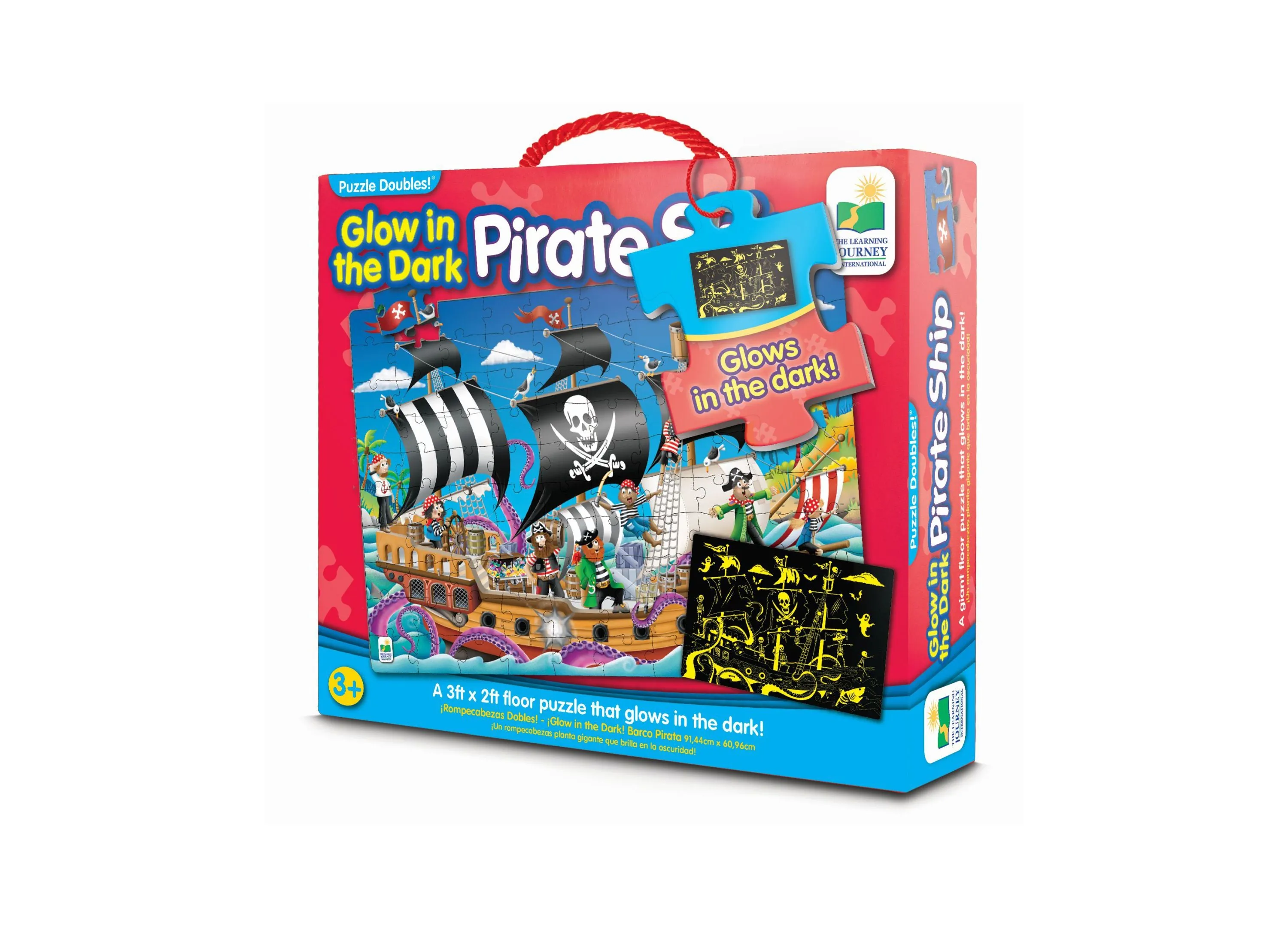 Puzzle Doubles! Glow in the Dark Pirate Ship - 100 pc