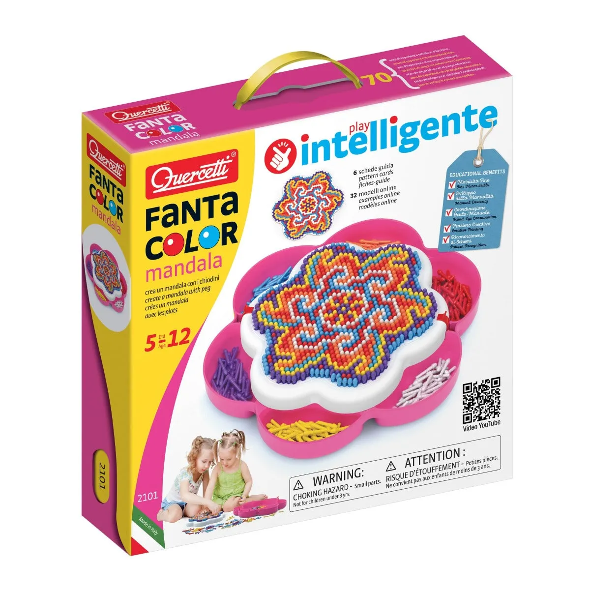 Quercetti 2101 FantaColor Mandala Wise - Kids Toys