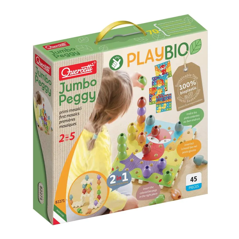 Quercetti 82271 PlayBio Jumbo Peggy Wise - Kids Toys