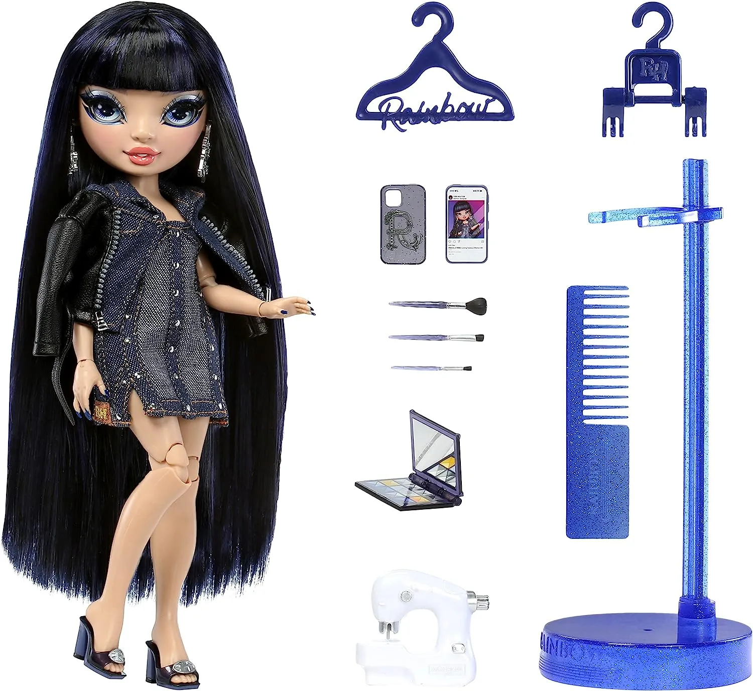 Rainbow High Fashion Doll – KIM NGUYEN - Blue Doll – Fashionable Outfit & 10  Colourful Play Accessories