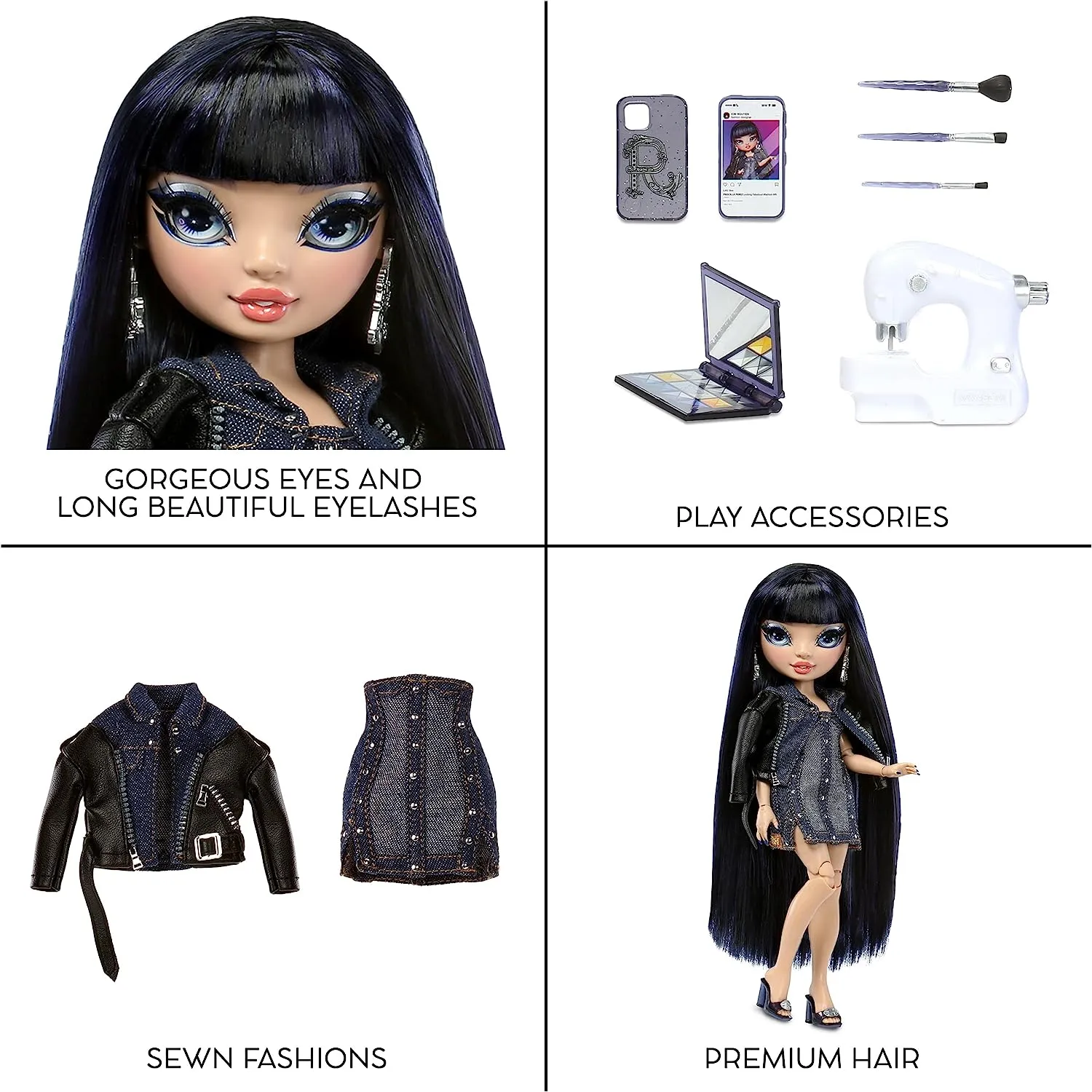 Rainbow High Fashion Doll – KIM NGUYEN - Blue Doll – Fashionable Outfit & 10  Colourful Play Accessories