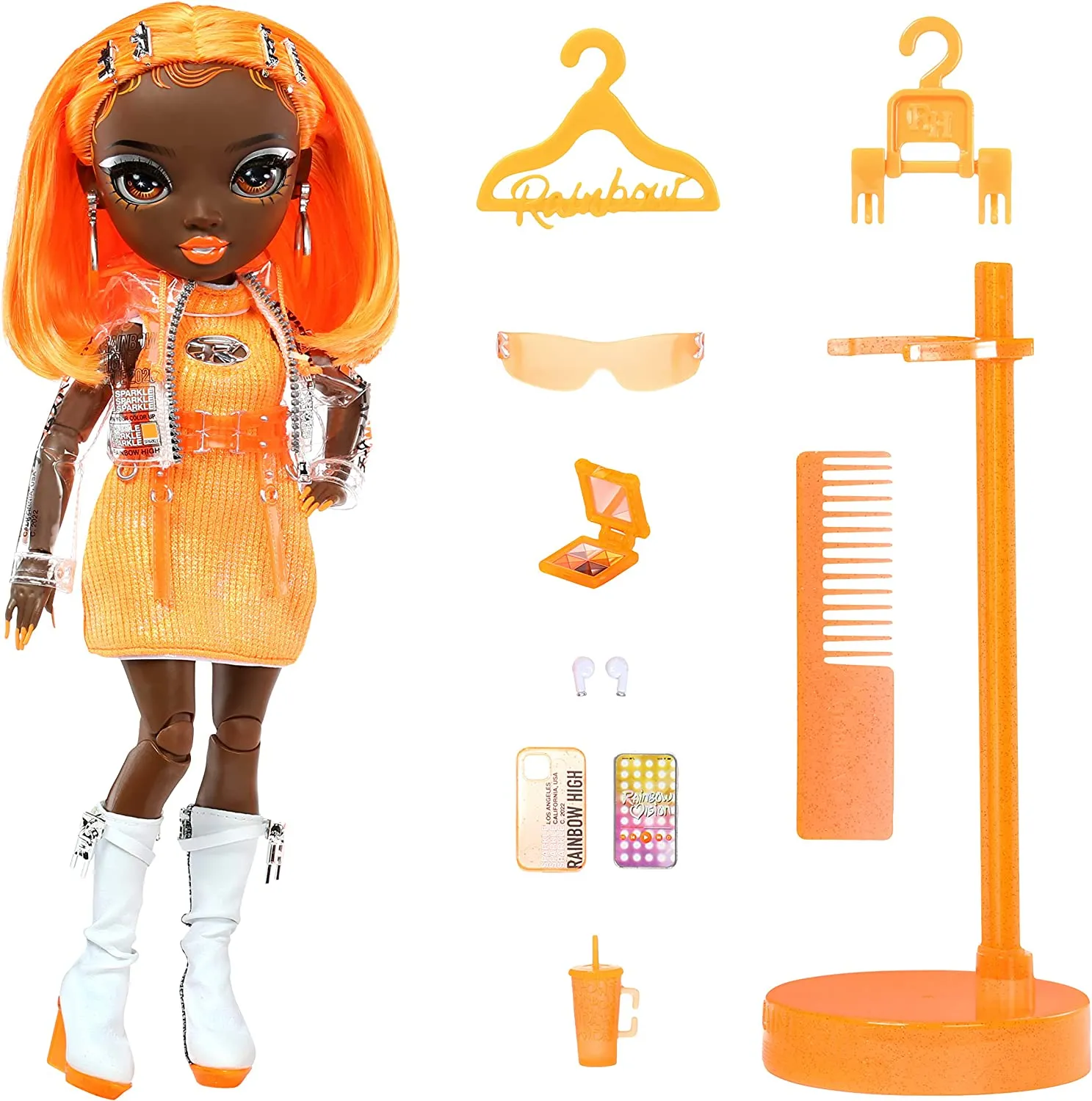 Rainbow High Fashion Doll – MICHELLE ST.CHARLES - Orange Doll – Fashionable Outfit & 10  Colourful Play Accessories