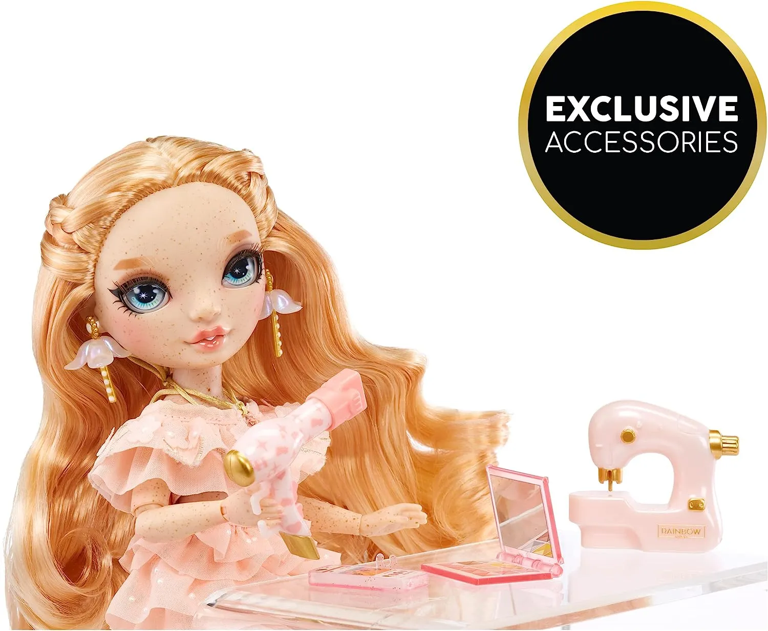 Rainbow High Fashion Doll – VICTORIA WHITMAN - Light Pink Doll with Freckels – Fashionable Outfit & 10  Colourful Play Accessories