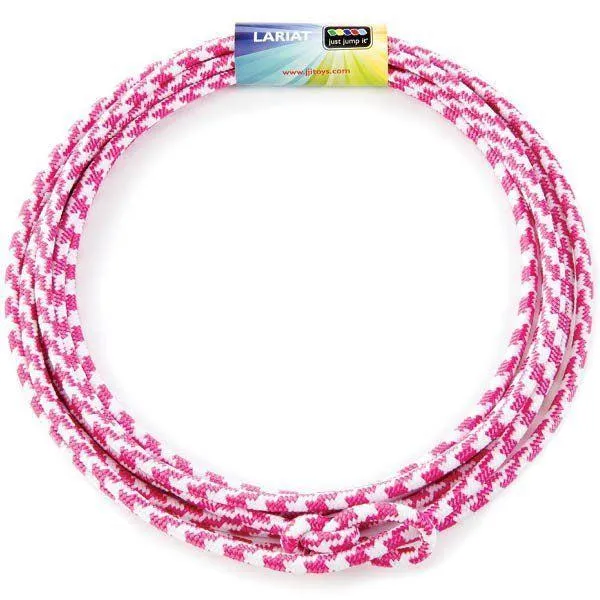 Raspberry and White Lariat Lasso 20'