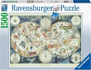 Ravensburger World Map Of Fantastic Beasts 1500 Piece
