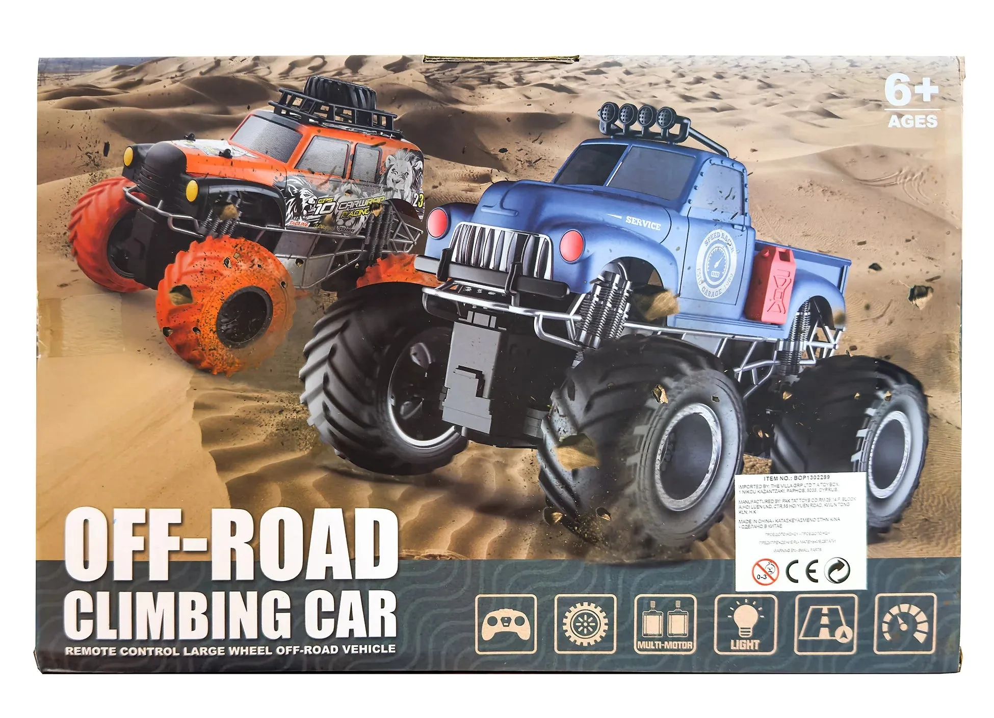 RC Monster Truck - Off Road Climbing Car 1:16 Scale - Assorted