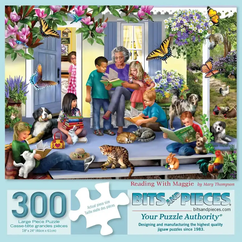 Reading With Maggie Jigsaw Puzzle Bits and Pieces