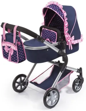 REIG Combi Navy Dolls Stroller Blue-Pink