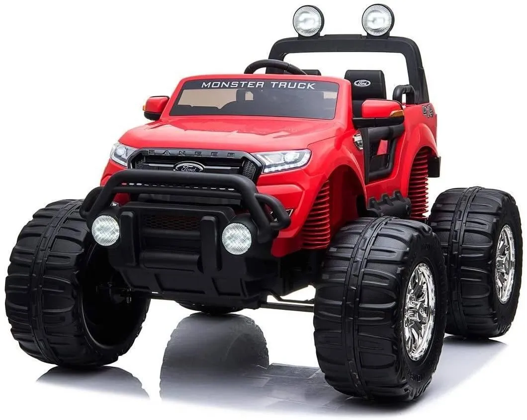 RICCO 12V Ford Ranger Licensed Monster Truck 4 Motors Kids Electric Ride on Car