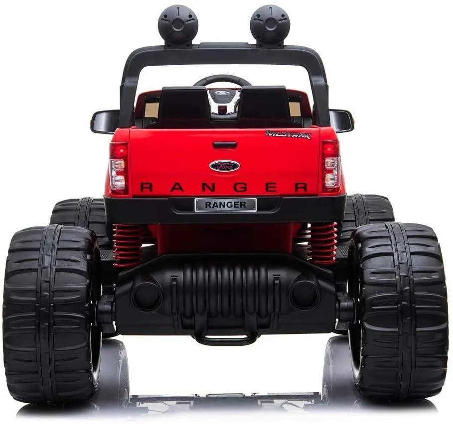 RICCO 12V Ford Ranger Licensed Monster Truck 4 Motors Kids Electric Ride on Car