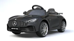 RICCO 6V 4.5A Two Motors Mercedes Benz GTR AMG Licenced Battery Powered Kids Electric Ride On Toy Car, Black