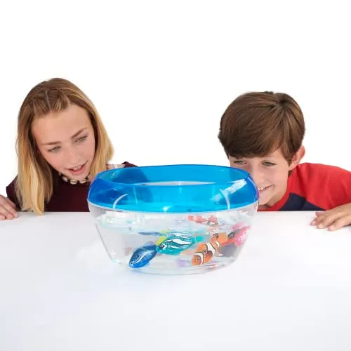 Robo Alive Robo Fish 7126 Robotic Toy Pet with Fish Tank and Never Wet Sand, Hyper-Realistic Swimming Fish for Kids and Teens