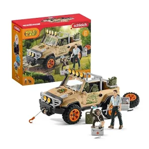 SCHLEICH 42410 4x4 Vehicle with Winch Wild Life Toy Playset for Kids Aged 3 
