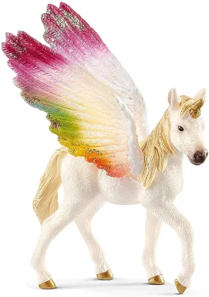 Schleich 70577 Winged Rainbow Unicorn Foal Figure