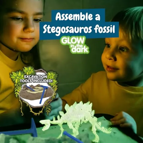 Science4you Stegosaurus Fossil Digging Kit - 6  Years Glow-in-the-Dark (4110)