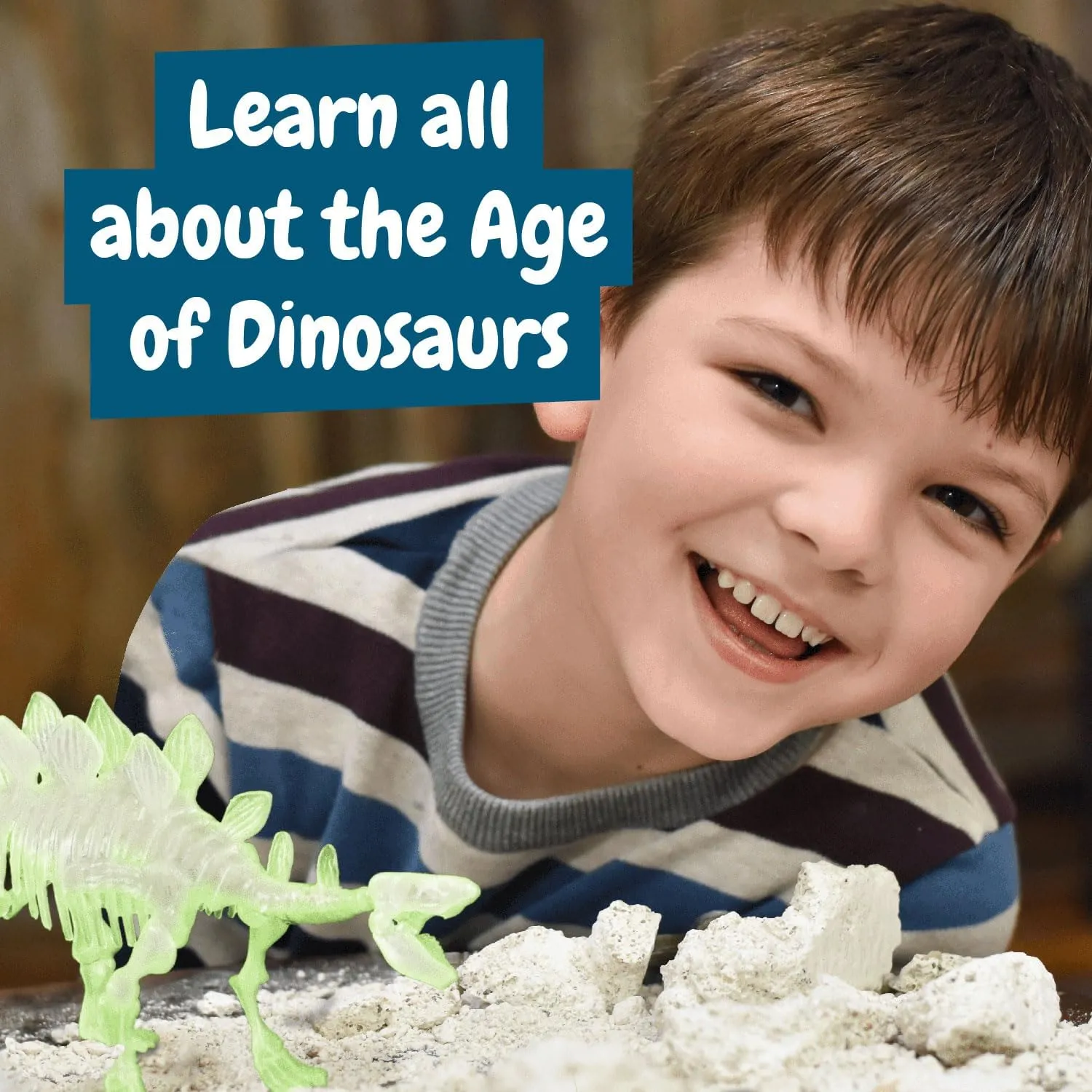 Science4you Stegosaurus Fossil Digging Kit - 6  Years Glow-in-the-Dark (4110)