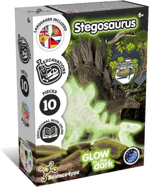Science4you Stegosaurus Fossil Digging Kit - 6  Years Glow-in-the-Dark (4110)