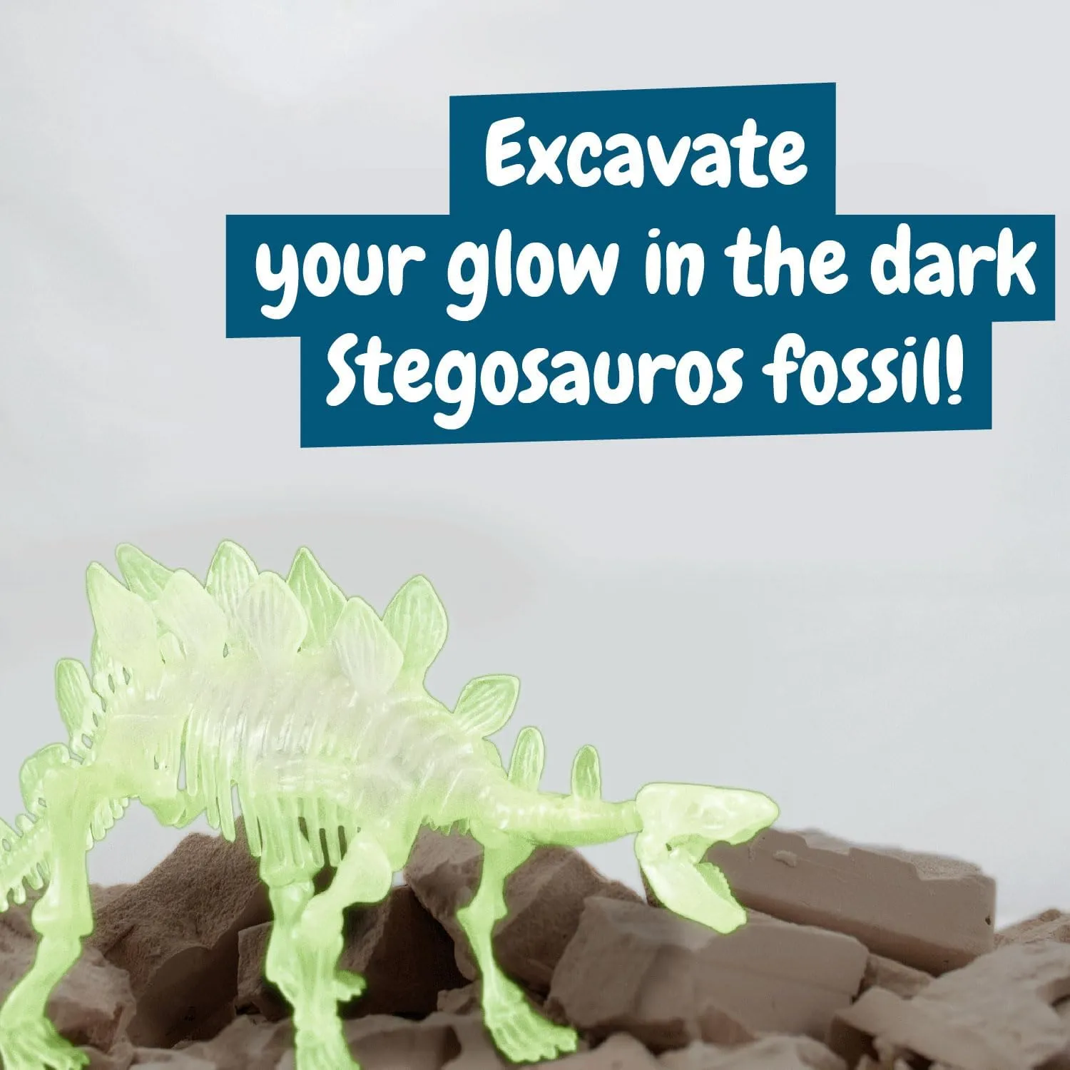 Science4you Stegosaurus Fossil Digging Kit - 6  Years Glow-in-the-Dark (4110)