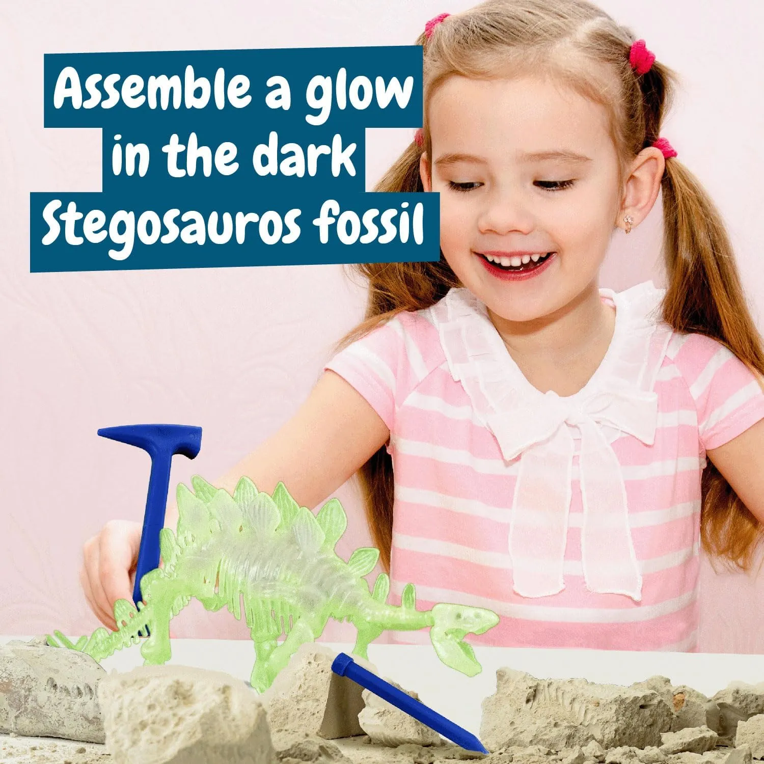 Science4you Stegosaurus Fossil Digging Kit - 6  Years Glow-in-the-Dark (4110)
